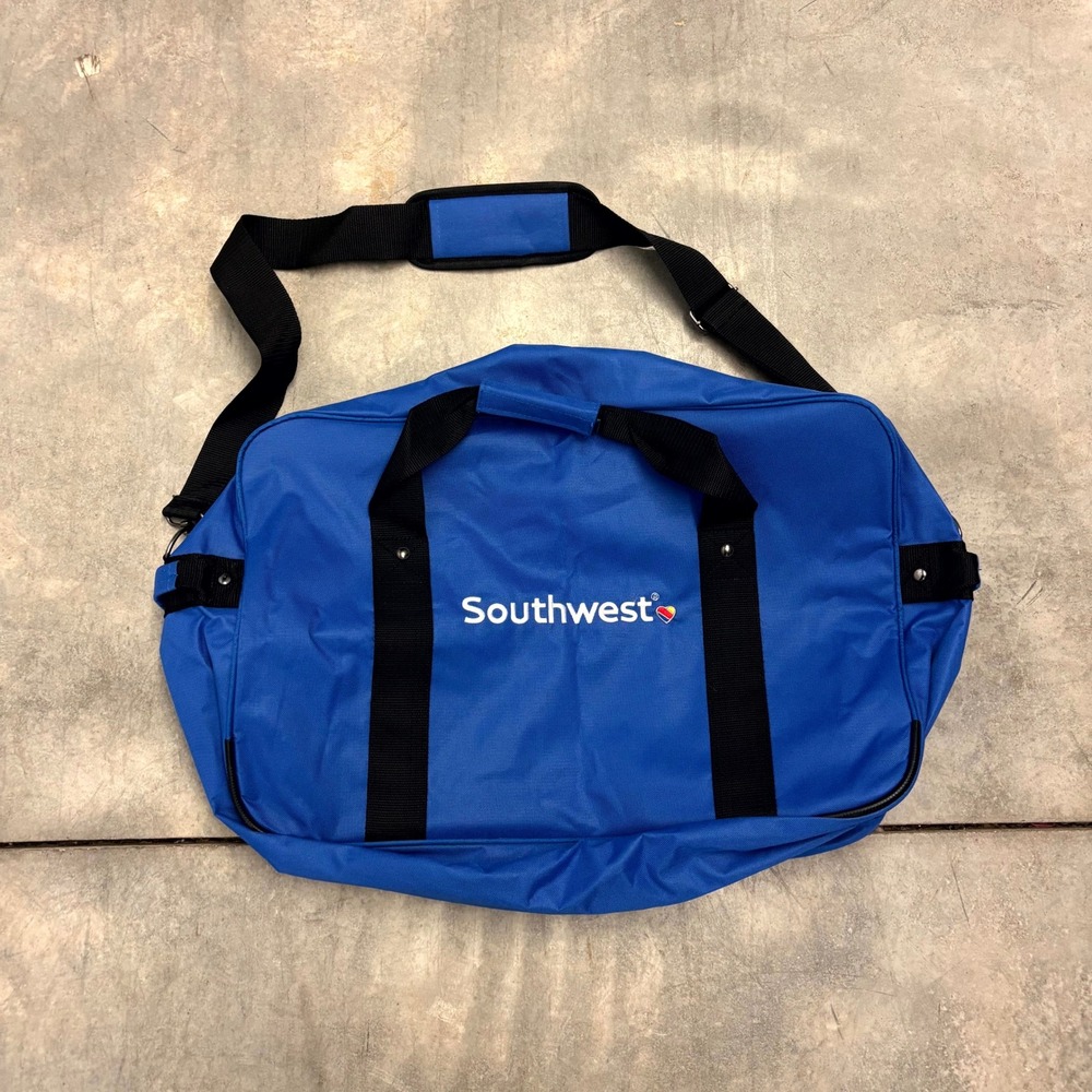 Southwest Airlines Blue Duffel Bag Travel Gym Weekend Carry On Large